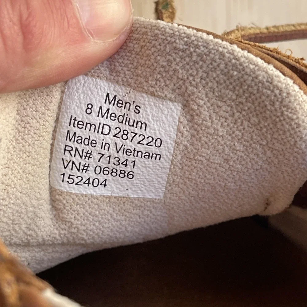 L.L. Bean Boat Shoes Mens Size 8 Brown‎ Leather Moc Toe Slip Resistant Casual